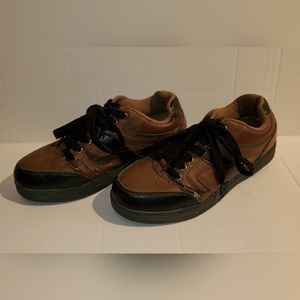 Gravity Defyer Comfort Fit Men's Shoes Sz 10 Brown Leather Sneakers Pls Read
